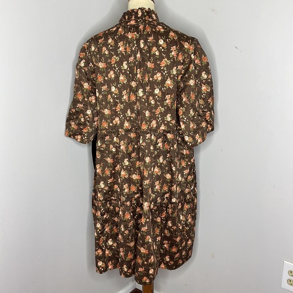 TUCKERNUCK Crawford Dress Floral Rosewood Chintz Oversize Flutter Sleeve NWT 3XL - Picture 6 of 14